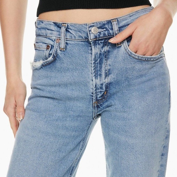 Agolde Kye Mid Rise Straight Crop Jeans - Picture 4 of 14